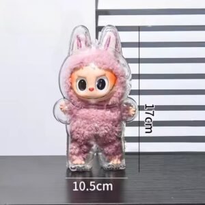 Labubu permatomas apsauginis dėklas (Macarons, Energy)